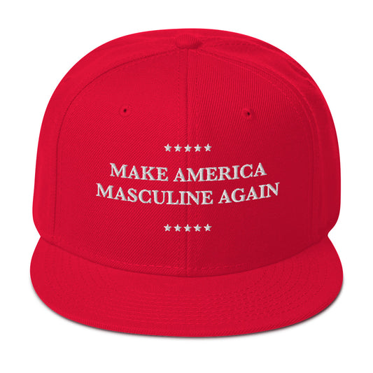 MAKE AMERICA MASCULINE AGAIN | Snapback Hat (dark)