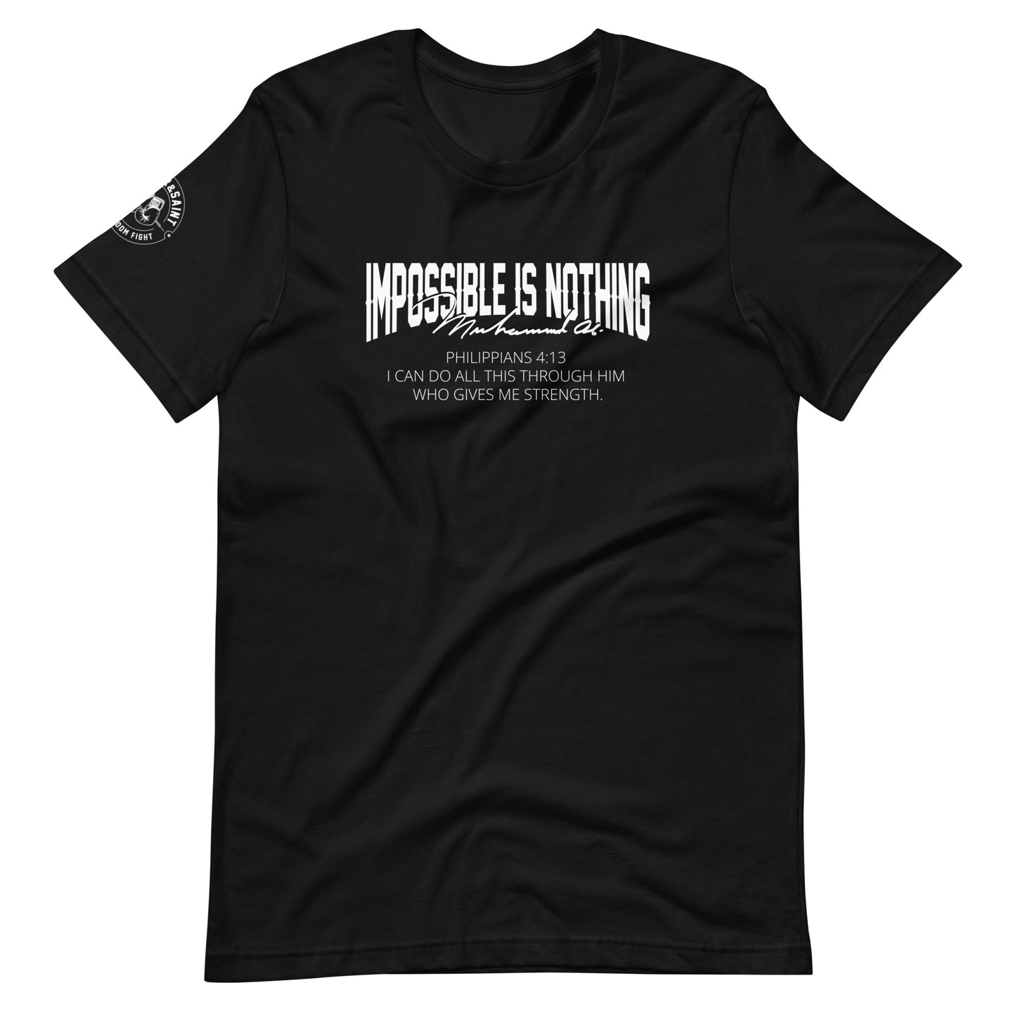 SINNER & SAINT - IMPOSSIBLE IS NOTHING PHIL4:13 | (dark tee)