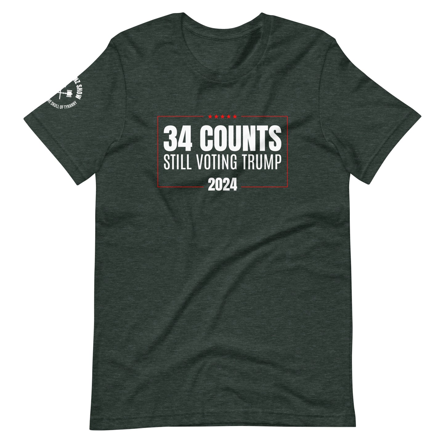 34 COUNTS - STILL VOTING TRUMP | (dark tee)