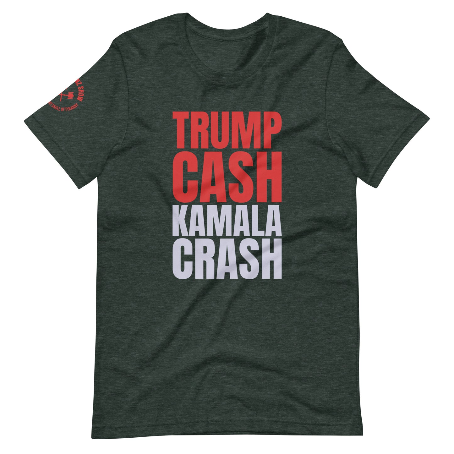 TRUMP CASH OVER KAMALA CRASH | (dark tee)