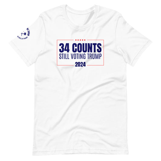 34 COUNTS - STILL VOTING TRUMP | (light tee)